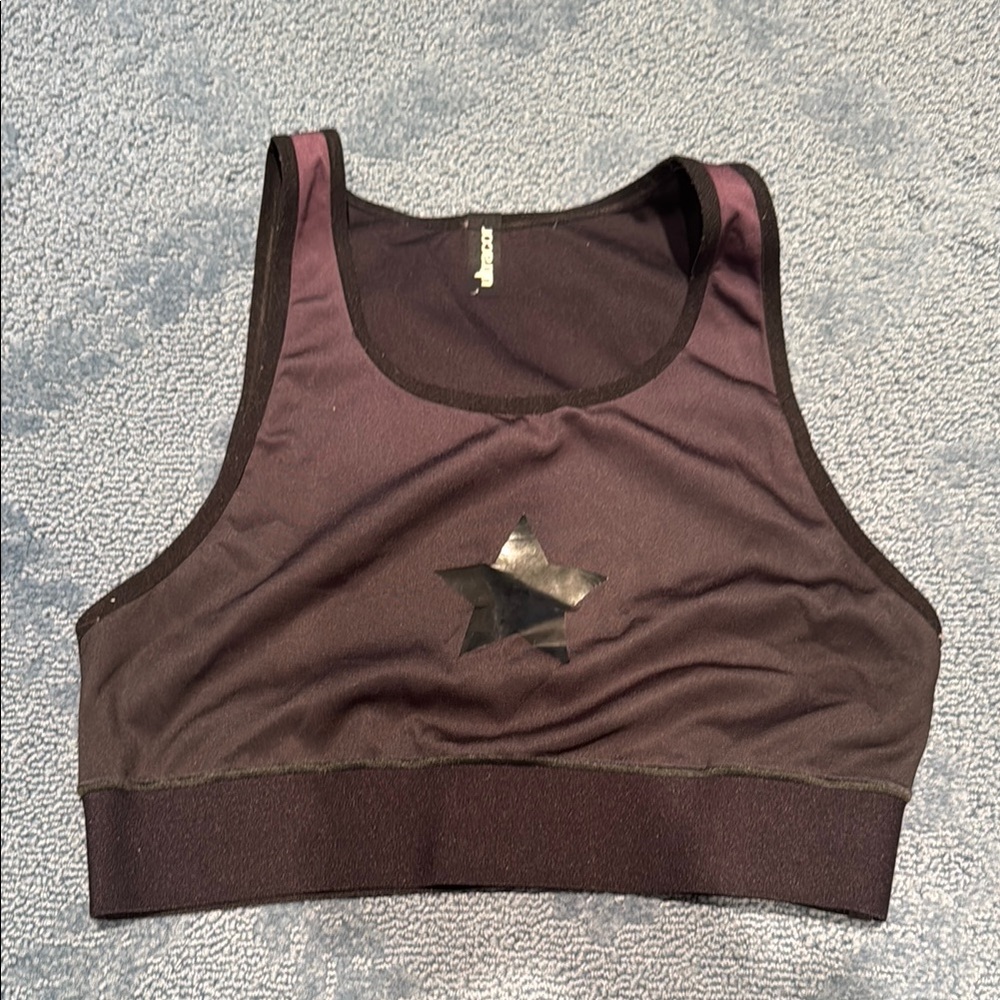 Black Ombré Star Sports Bra